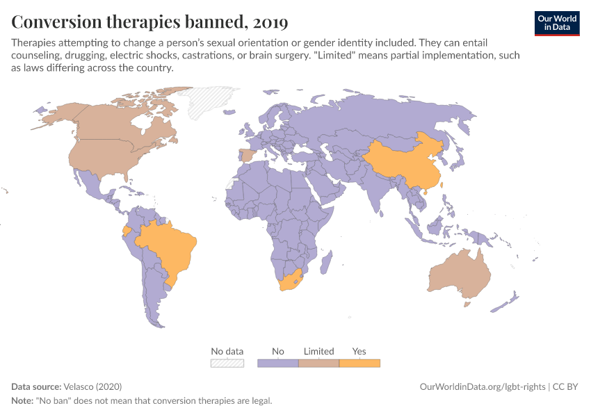 A thumbnail of the "Conversion therapies banned" chart