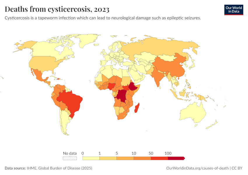 A thumbnail of the "Deaths from cysticercosis" chart