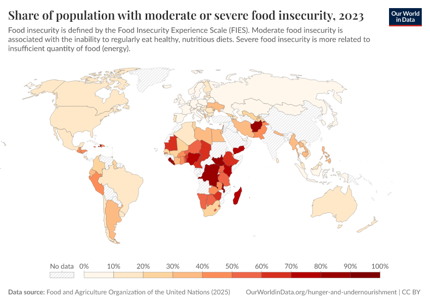 A thumbnail of the "Share of population with moderate or severe food insecurity" chart