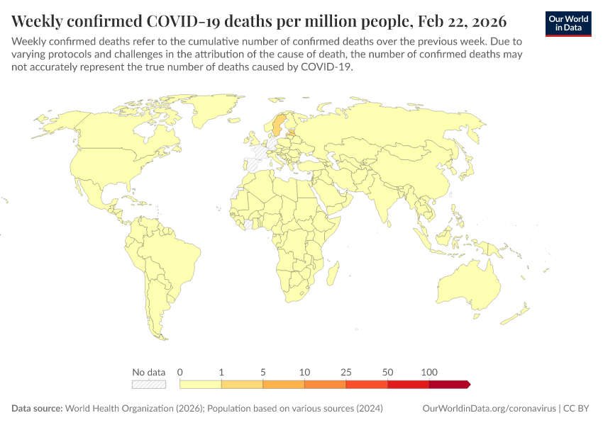 A thumbnail of the "Weekly confirmed COVID-19 deaths per million people" chart
